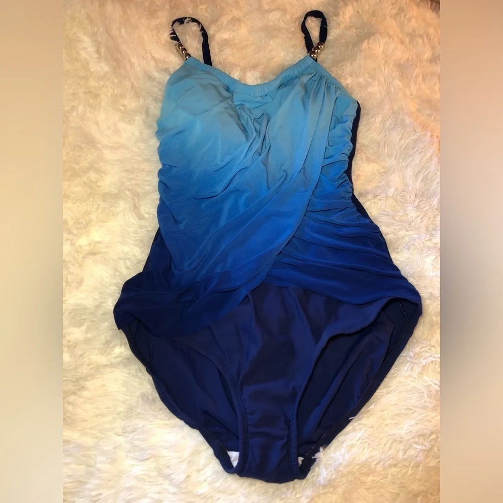 Chic Blue Ombre Swimsuit